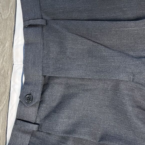 brooks brothers Men’s 100% Wool Gray Pants 34x30 188 - Picture 2 of 6